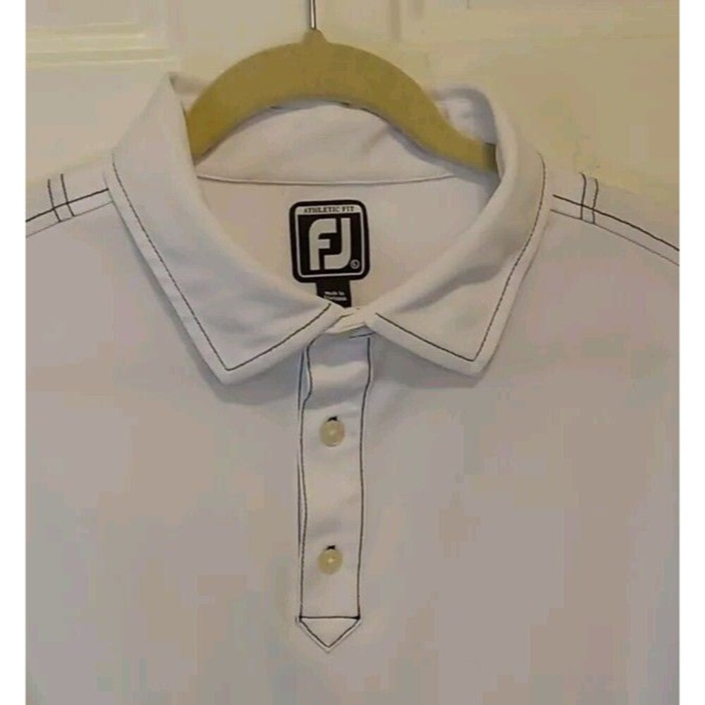 FootJoy Polo Shirt Men’s Size Large – White 3-Button Web.com Tour Championship‎ - Picture 2 of 8